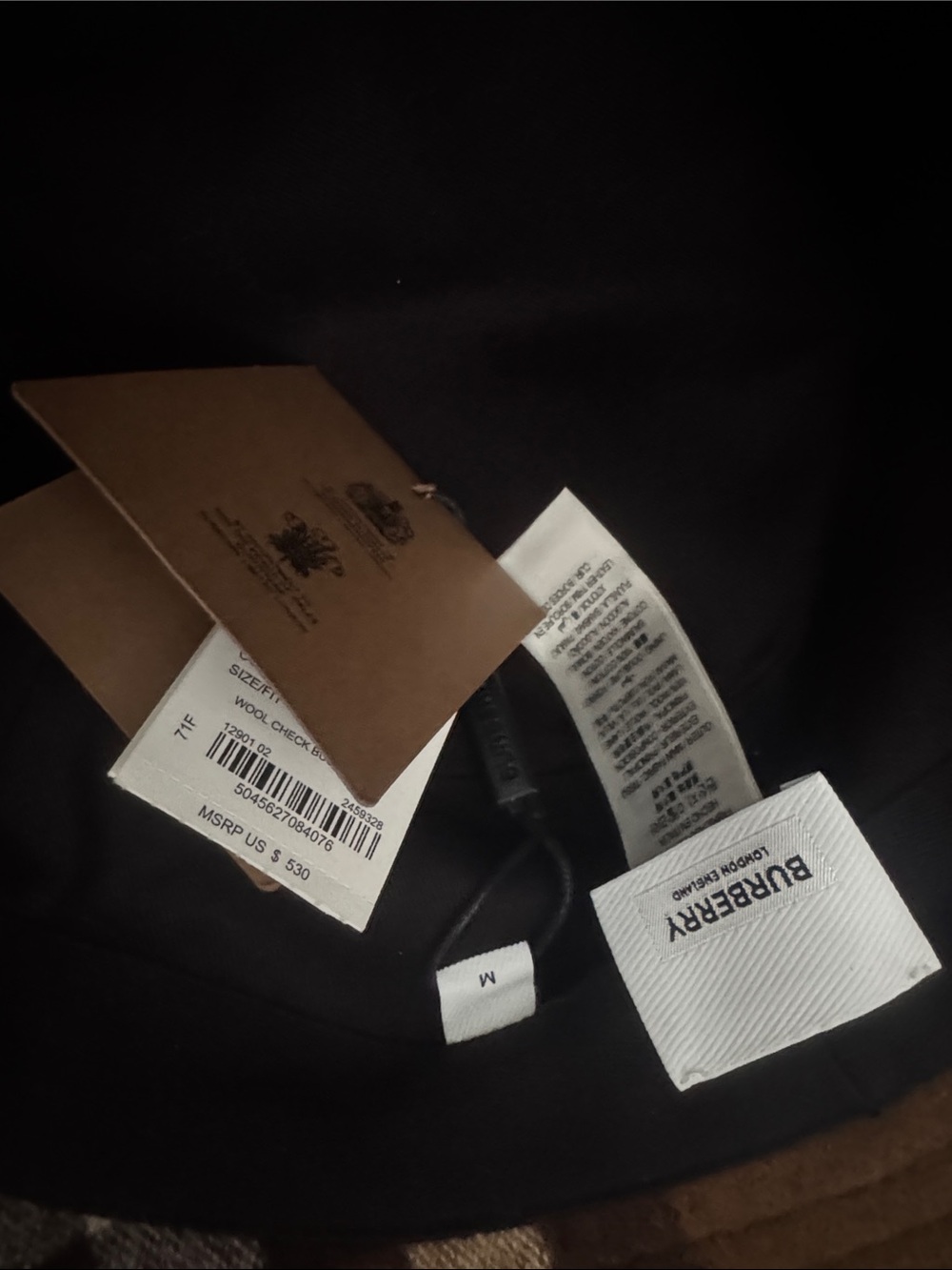 Burberry Brown Plaid Bucket Hat View 2